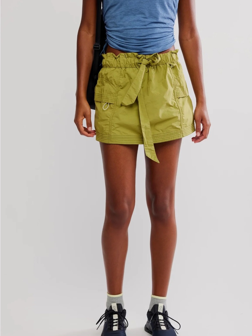 Free People Movement Small In The Wild Olive Green Cargo Mini Skort